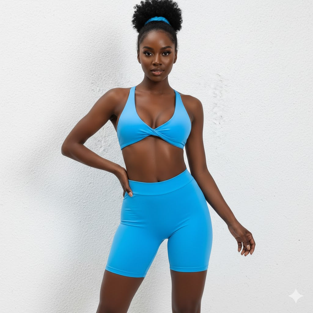 Halo Blue Sports Bra